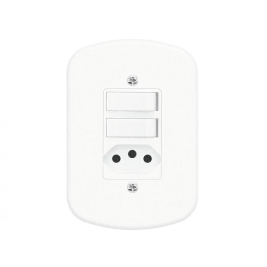 CJ.FAME BLANC 2 INT SIMPLES 1 TOMADA 10A 1363 PC 1