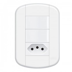 CJ.FAME BLANC+ 2 INT SIMPLES 1 TOMADA 20A 3930 PC 1