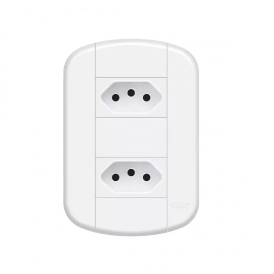 CJ.FAME BLANC+ 2 TOMADAS DISTANCIADA 10A 3919 PC 1