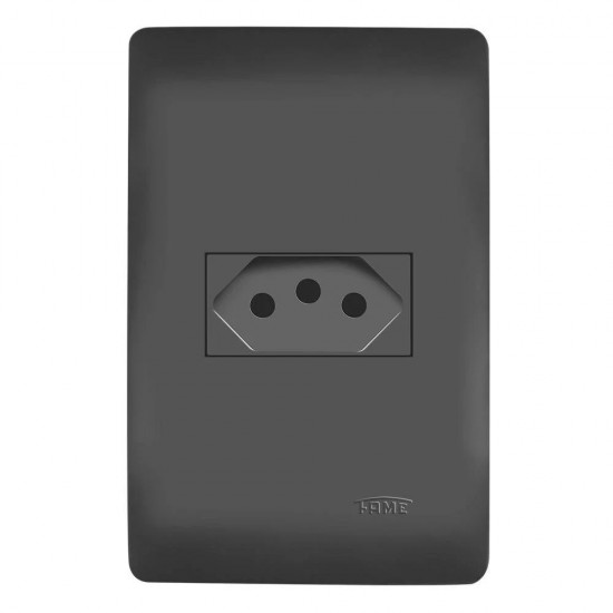 CJ.FAME HABITAT BLACK 1 TOMADA 10A 4052 PC 1