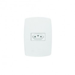 CJ.PEROLA BRANCA C/PL 1 TOMADA 10A PC 1