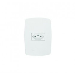 CJ.PEROLA BRANCA C/PL 1 TOMADA 10A PC 1