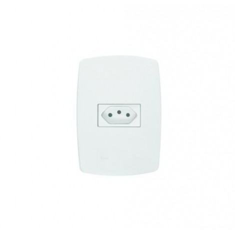 CJ.PEROLA BRANCA C/PL 1 TOMADA 10A PC 1