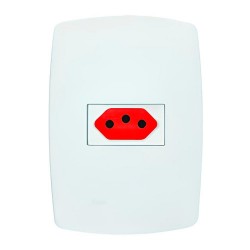 CJ.PEROLA BRANCA C/PL 1 TOMADA 20A PC 1