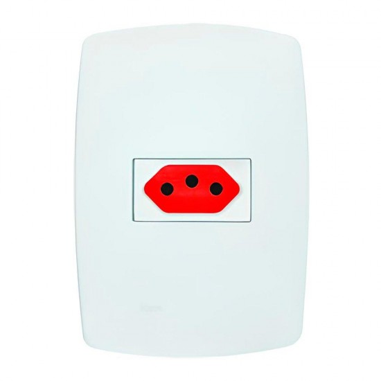 CJ.PEROLA BRANCA C/PL 1 TOMADA 20A PC 1