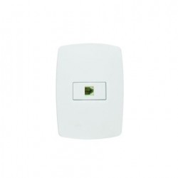 CJ.PEROLA BRANCA C/PL 1 TOMADA RJ11 2 VIAS PC 1