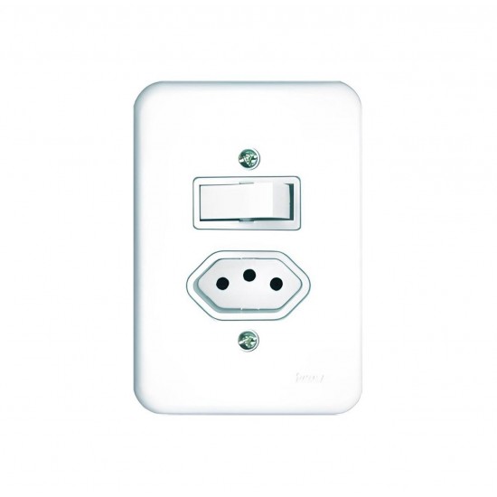 CJ.POLLAR C/PL 1 INT PARALELO 1 TOMADA 10A PC 1