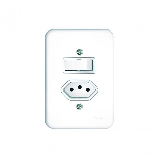 CJ.POLLAR C/PL 1 INT SIMPLES 1 TOMADA 10A PC 1