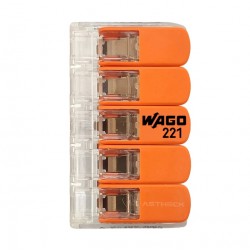 CONECTOR EMENDA WAGO  5VIAS 4,0MM C/4 221-415 INC PCTE 1