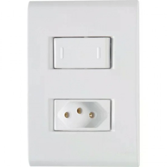 CONJ LIZ C/P BCO 1 INT PARALELO 1TOMADA 20A 170048 CF 1