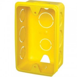 CX DE LUZ PVC BRASCOM 4X2 AMARELO  CF 1