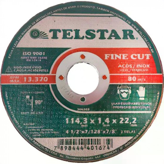 DISCO CORTE INOX 4 1/2 1,4 7/8 FINE CUT PC 1