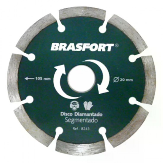 DISCO DIAMANTADO BRASFORT P/CORTE A SECO 8243 PC 1