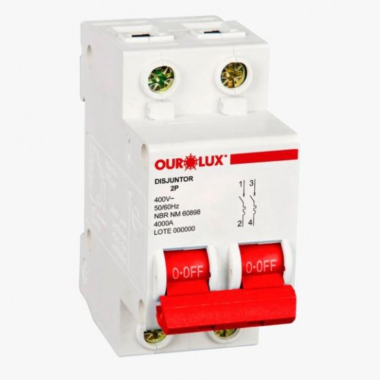 DISJUNTOR BIPOLAR DIN OUROLUX C  16A CF 1