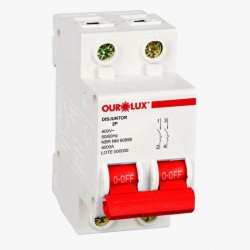 DISJUNTOR BIPOLAR DIN OUROLUX C  63A CF 1