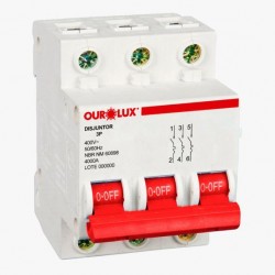 DISJUNTOR TRIPOLAR DIN OUROLUX C 125A CF 1