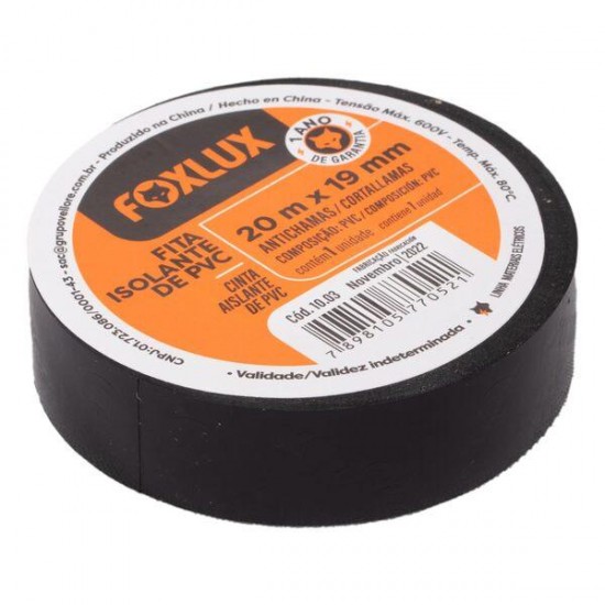 FITA ISOLANTE FOXLUX 20M PT PC 1