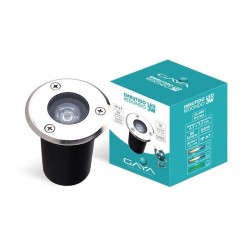 BALIZADOR LED PISO GAYA EMBUTIR REDONDO  3W 3000K PC 1