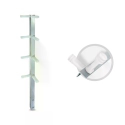 HASTE ALUMINIO CANTO 75CM C/8 ISOLANTE COLUMBIA CF 1