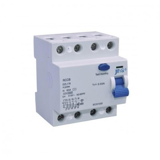 INTERRUPTOR DR FUGA JNG 4P  40A/300MA CF 1