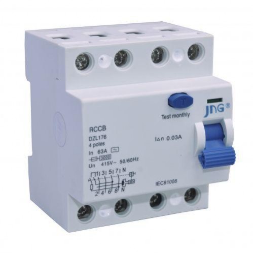 INTERRUPTOR DR FUGA JNG 4P  63A/300MA CF 1