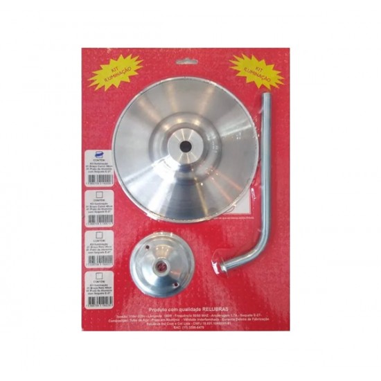 KIT ILUMINACAO RELUBRAS BRACO CURVO 30CM UN 1