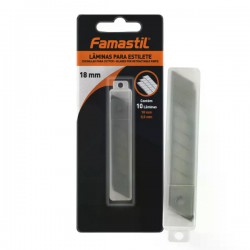 LAMINA P/ESTILETE FAMASTIL 18MM C/10 PCTE 1