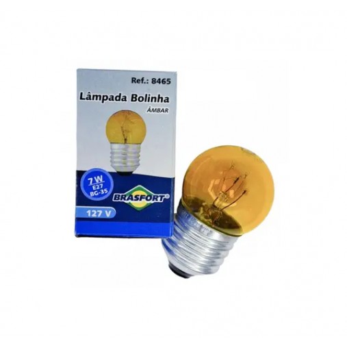 LAMP.BOLINHA BRASFORT  7X127V AMBAR PC 1