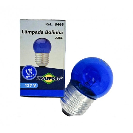 LAMP.BOLINHA BRASFORT  7X127V AZUL PC 1
