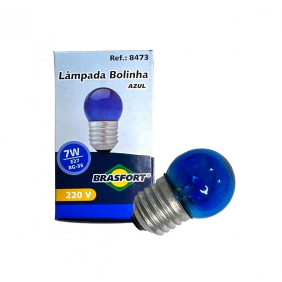 LAMP.BOLINHA BRASFORT  7X220V AZUL PC 1