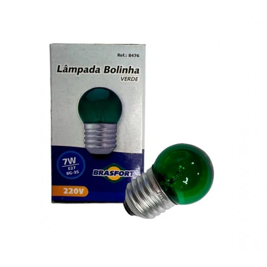 LAMP.BOLINHA BRASFORT  7X220V VERDE PC 1