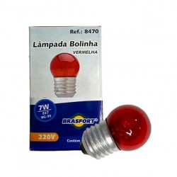 LAMP.BOLINHA BRASFORT  7X220V VERMELHA PC 1