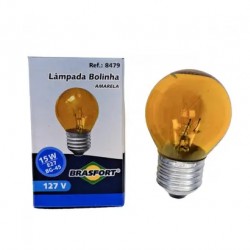 LAMP.BOLINHA BRASFORT 15X127V AMARELA PC 1
