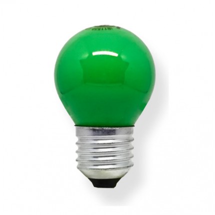 LAMP.BOLINHA GE 15X127V VERDE PC 1
