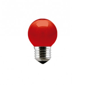 LAMP.BOLINHA GE 15X127V VERMELHA PCTE 1