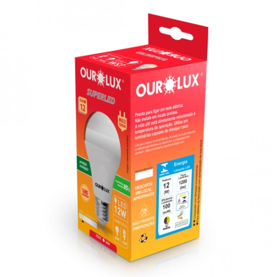 LAMP.BULBO LED OUROLUX  12,0W BIV 3000K CX 20047 PC 1