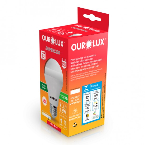 LAMP.BULBO LED OUROLUX  12,0W BIV 6500K CX 20041 PC 1