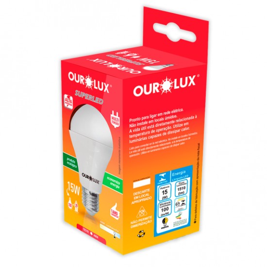 LAMP.BULBO LED OUROLUX  15,0W BIV 3000K CX 20395 PC 1