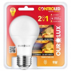 LAMP.CONTROLED OUROLUX 9,0W 2 EM 1 2700K ANTINSETO PC 1