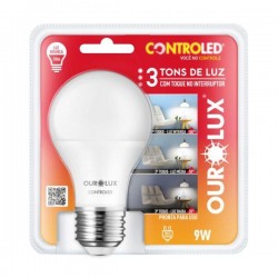 LAMP.CONTROLED OUROLUX 9,0W 3 TONS LUZ 6500K 20490 PC 1