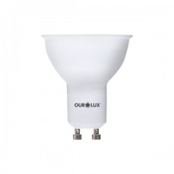 LAMP.DICROICA LED OUROLUX GU10 MR16 6,0W 6500K PC 1