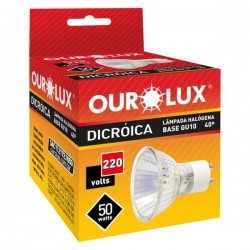 LAMP.DICROICA OUROLUX GU10 50W X 220V MR16 PC 1