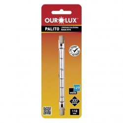 LAMP.HALOGENA OUROLUX  300WX127V 118MM R7S UN 1
