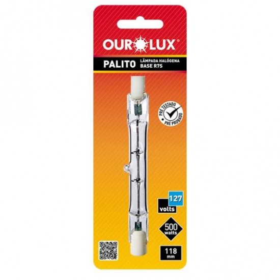 LAMP.HALOGENA OUROLUX  500WX220V 118MM R7S PC 1
