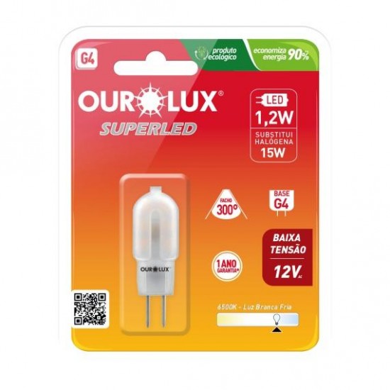 LAMP.HALOPIN OUROLUX LED G4 FOSCA 1,2W 6500K 12V UN 1