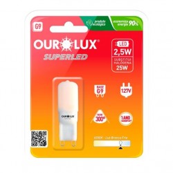 LAMP.HALOPIN OUROLUX LED G9 FOSCA 2,5W 6500K 127V PC 1