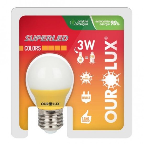 LAMP.LED COLOR S30 OUROLUX 3W AM PC 1