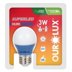 LAMP.LED COLOR S30 OUROLUX 3W AZ PC 1