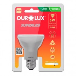 LAMP.PAR 20 LED OUROLUX 6W 6500K IP65 PC 1