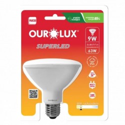 LAMP.PAR 30 LED OUROLUX 9,0W 3000K IP65 PC 1
